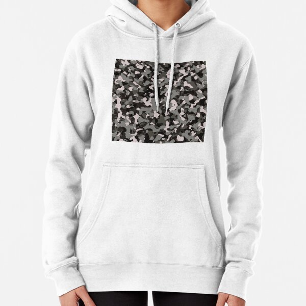 Abstract Expressionist Black Pullover Hoodie