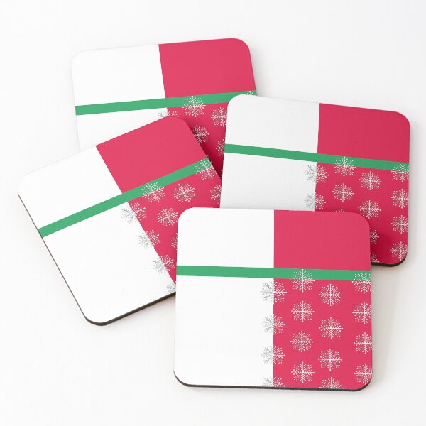 Item preview, Red Christmas Silver Snow With Green Ribbon designed and sold by Rainbows Rock.