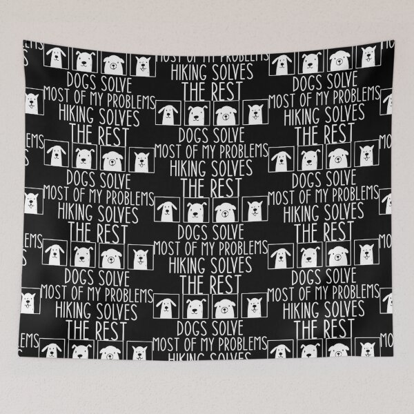 Item preview, Dogs Solve Most My Problems Hiking Solves The Rest - Haking Hakers Sarcastic Funny Hilarious Present For Mom, Dad , Girlfriend Or Boyfriend designed and sold by Aymanclothings.