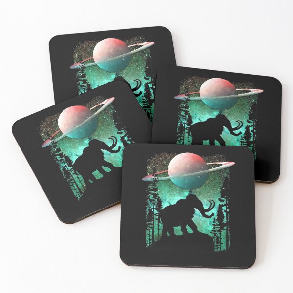 Item preview, Wolly Mammoth, Prehistoric Full Moon Galaxy Star Night Nature designed and sold by tigaaadrivaaa.