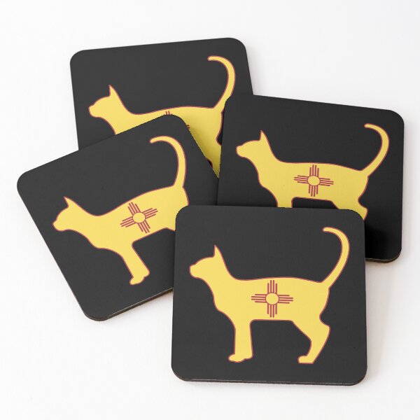 Item preview, State of New Mexico Flag for Cat Lovers (Black) designed and sold by Gsallicat.