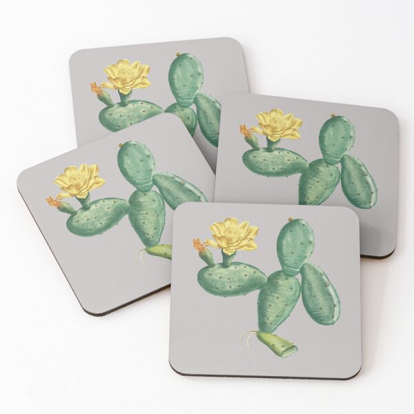 Item preview, Dancing Cactus with Yellow Flower on Hand designed and sold by JoyforU.