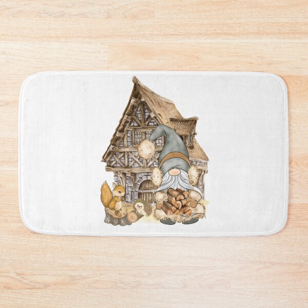 Item preview, Fall Gnome with Squirrel designed and sold by OrnamentallyYou.