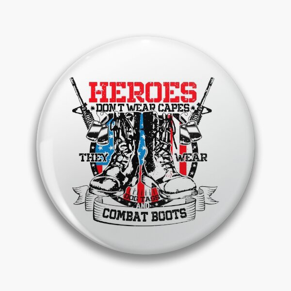 Item preview, Heroes Don't Wear Capes They Wear Dog Tags & Combat Boots  designed and sold by ZETTIF ⭐⭐⭐⭐⭐.