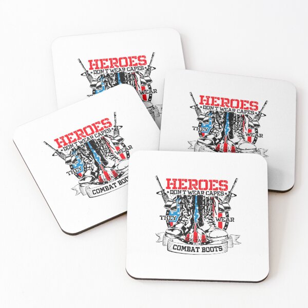 Item preview, Heroes Don't Wear Capes They Wear Dog Tags & Combat Boots  designed and sold by ZETTIF ⭐⭐⭐⭐⭐.