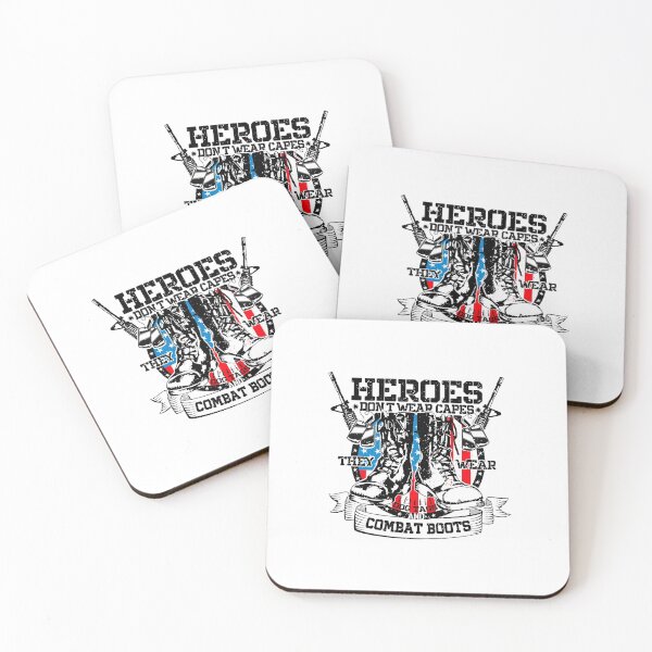 Item preview, Heroes Don't Wear Capes They Wear Dog Tags & Combat Boots Veteran Army Usa Flag  designed and sold by ZETTIF ⭐⭐⭐⭐⭐.