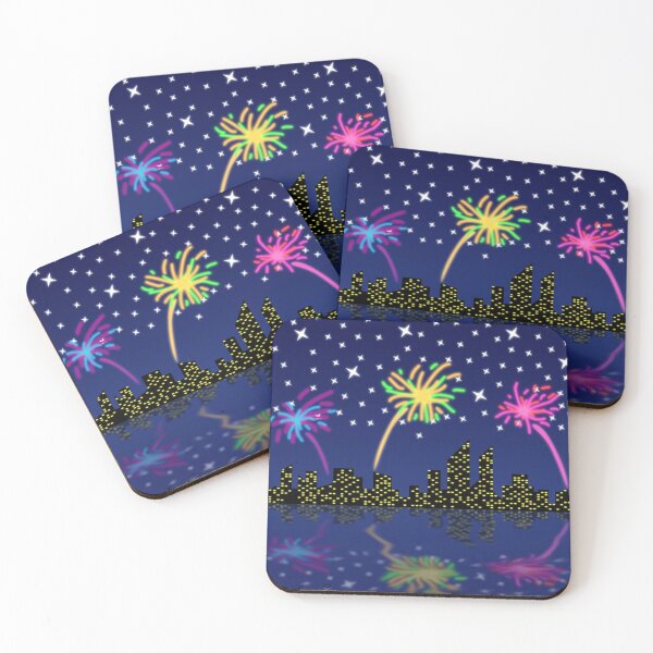 Item preview, Firework Skyline designed and sold by Mustachio-Draws.