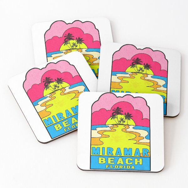 Item preview, Miramar Beach Florida Groovy Sunset 70's Hippie Hippy Vintage FL designed and sold by DESTINATIONS DECAL DOS.