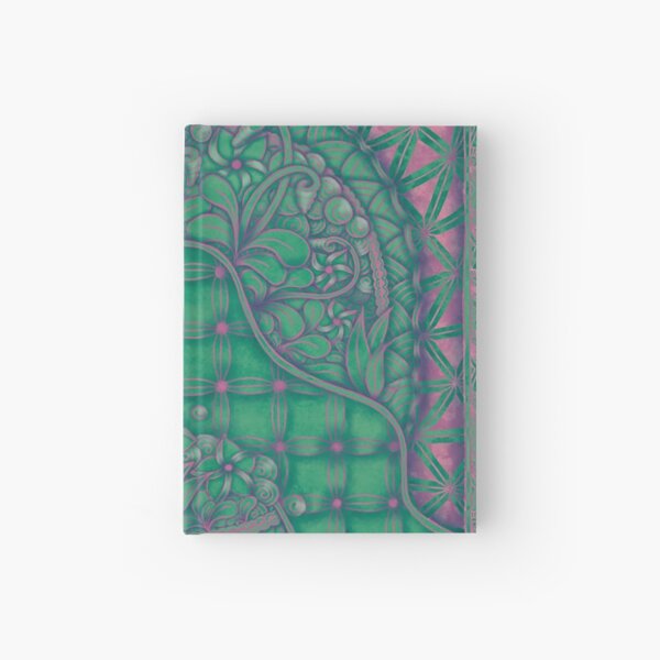 Fantasie_Green/Fuchsia Hardcover Journal