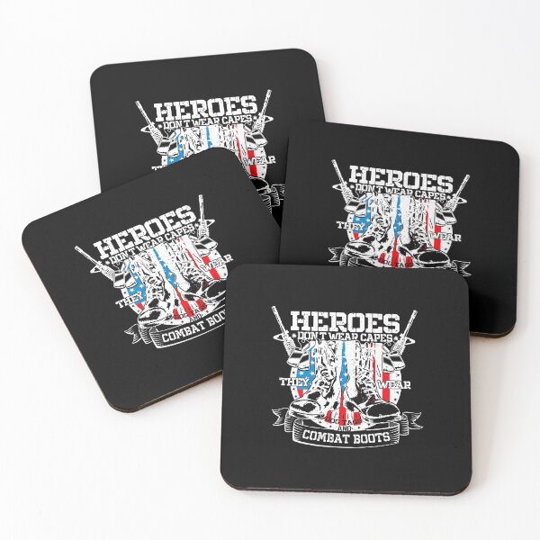 Item preview, Heroes Don't Wear Capes They Wear Dog Tags And Combat Boots Military Veteran  designed and sold by ZETTIF ⭐⭐⭐⭐⭐.
