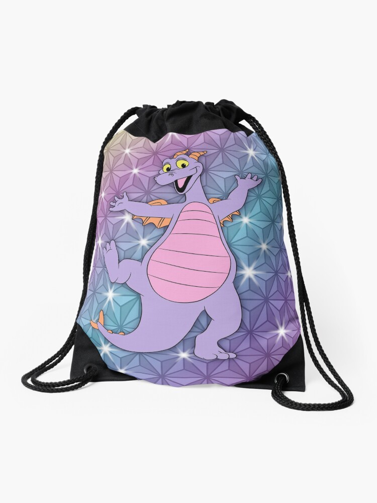 Drawstring Bag, Epcot Figment Beacon of Magic designed and sold by Figmentwdw1982