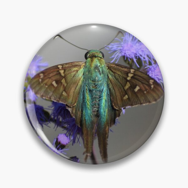 Item preview, Long tailed skipper on blue mistflower designed and sold by JanineEK.