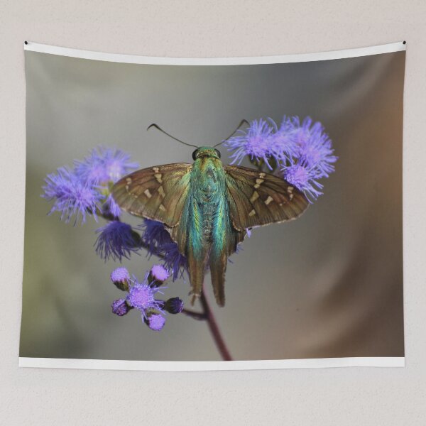 Item preview, Long tailed skipper on blue mistflower designed and sold by JanineEK.