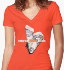 Super Rich Kids Women's Fitted V-Neck T-Shirt