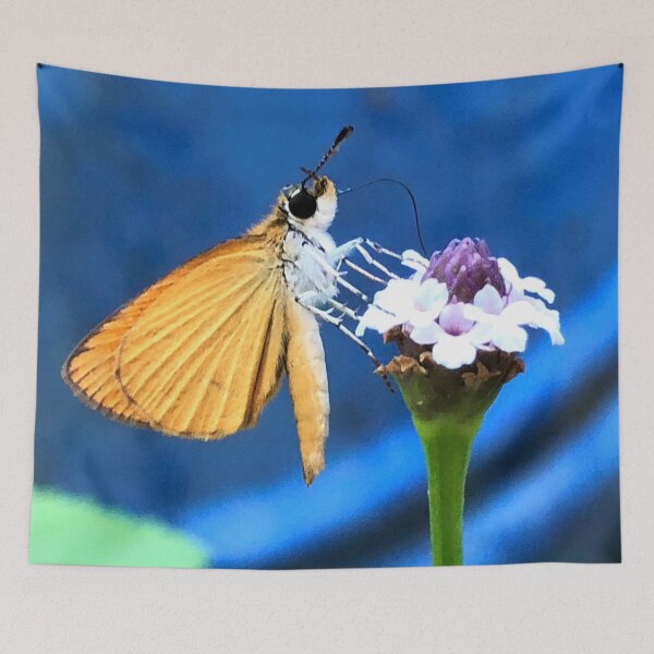 Item preview, Least skipper butterfly on frog fruit blossom designed and sold by JanineEK.