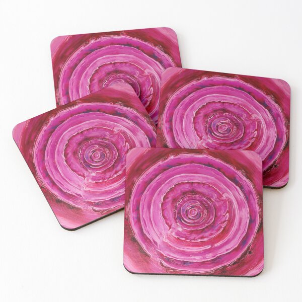 Item preview, Pink Ripples, Pink Abstract painting of water ripples designed and sold by Goldstarwork.