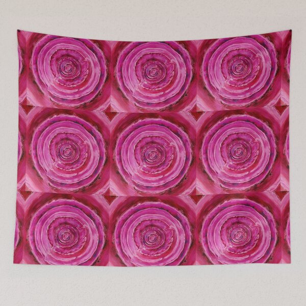 Item preview, Pink Ripples, Pink Abstract painting of water ripples designed and sold by Goldstarwork.