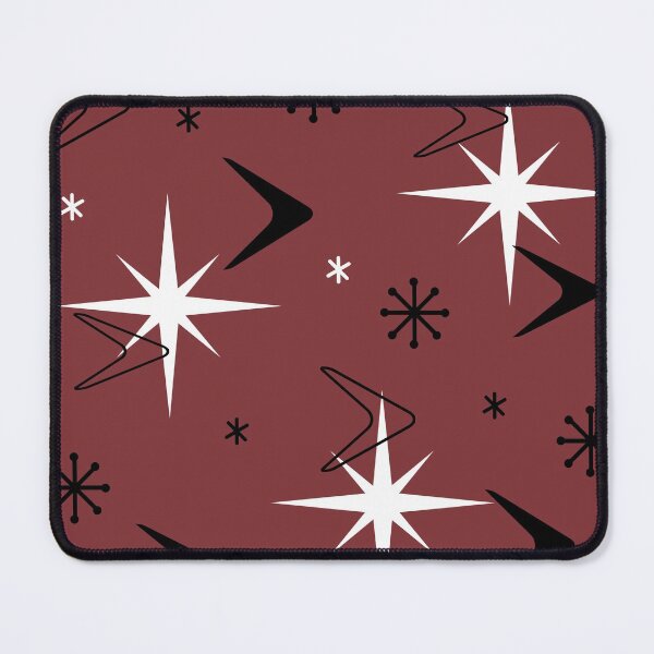 Item preview, Mid Century Modern Boomerangs Burgundy designed and sold by thepixelgarden.