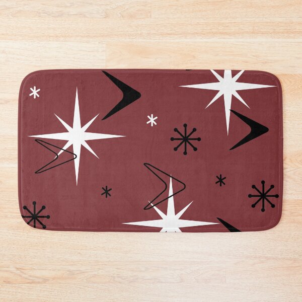 Item preview, Mid Century Modern Boomerangs Burgundy designed and sold by thepixelgarden.