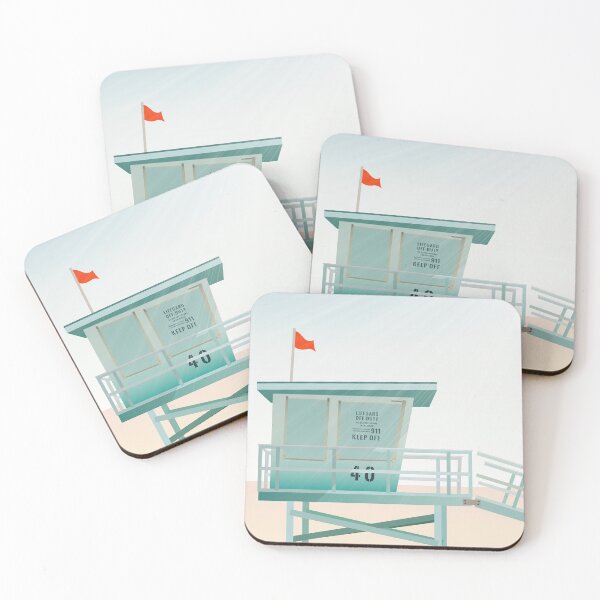 Item preview, Summer Day Ocean Lifeguard Station designed and sold by Spindriftmerch.