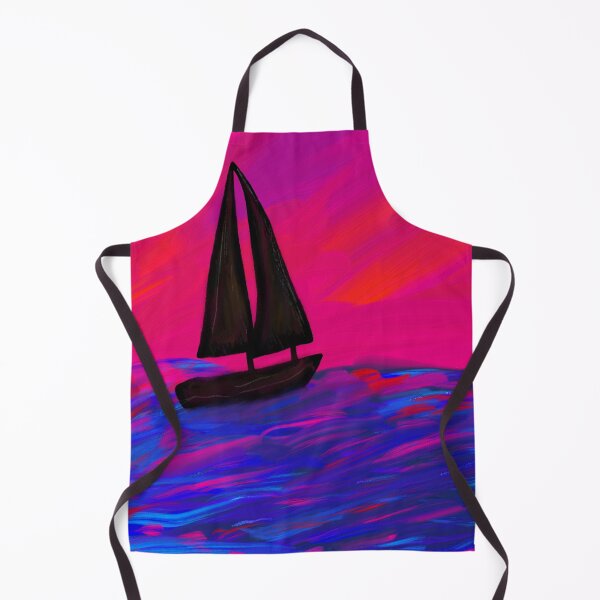 Item preview, Sailboat Sunrise Sunset Waves Ocean Bright Art Painting designed and sold by hopecope.