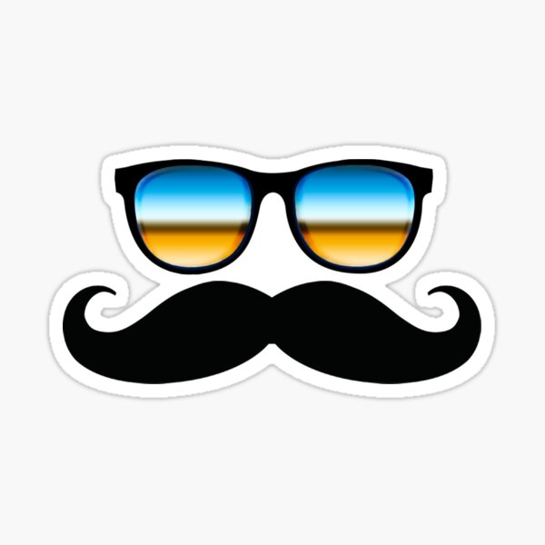 Glasses and moustache on sale