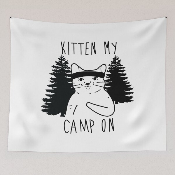 Item preview, Funny Kitten at Campsite designed and sold by rbtee8.