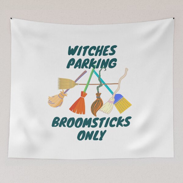 Item preview, Witches parking, broomsticks only! designed and sold by CheryleaDesigns.