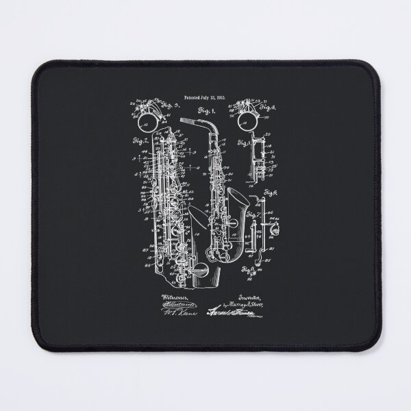 Item preview, Jazz Saxophone Vintage Patent Print 1915 designed and sold by RosaLillaPrints.