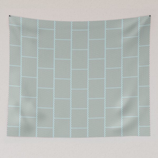 Item preview, Checked intarsia turquoise designed and sold by Marleeca.