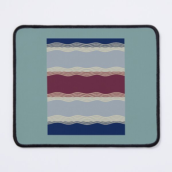 Item preview, Cherry Red grey and navy blue solid with yellowish stripes designed and sold by Marleeca.
