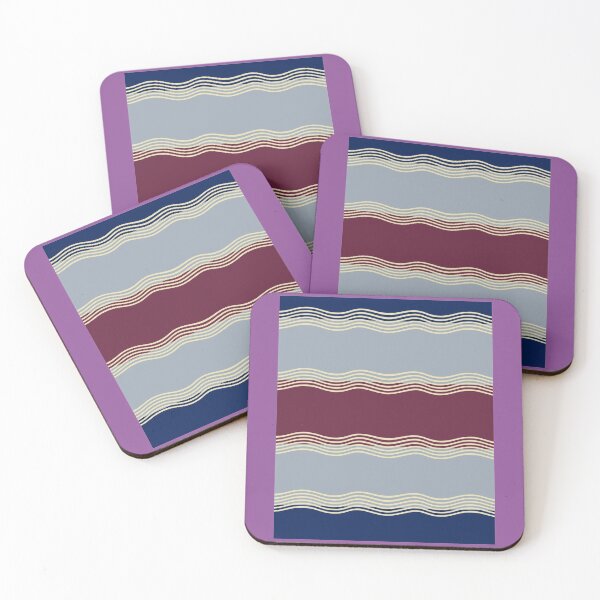 Item preview, Cherry Red grey and navy blue solid with yellowish stripes designed and sold by Marleeca.