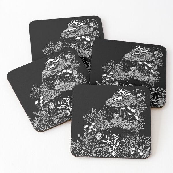 Item preview, Coral Reef Black designed and sold by Kotsos Illustrations.