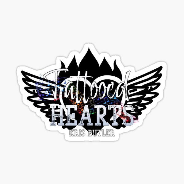 Tattooed Hearts Logo Sticker