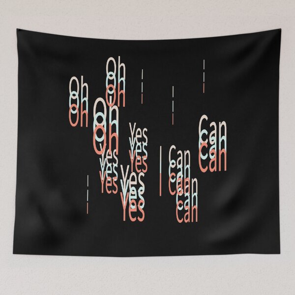 Item preview, Oh Yes I Can - Be Inspired Trendy Tricolor Aesthetic  designed and sold by eldarocamoramm.