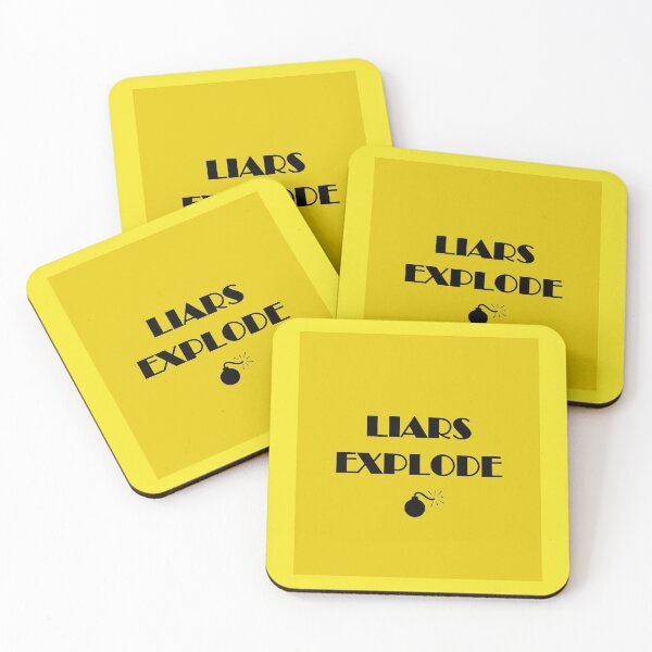 Item preview, Liars Explode Funny Sayings Quote Typography designed and sold by Marleeca.