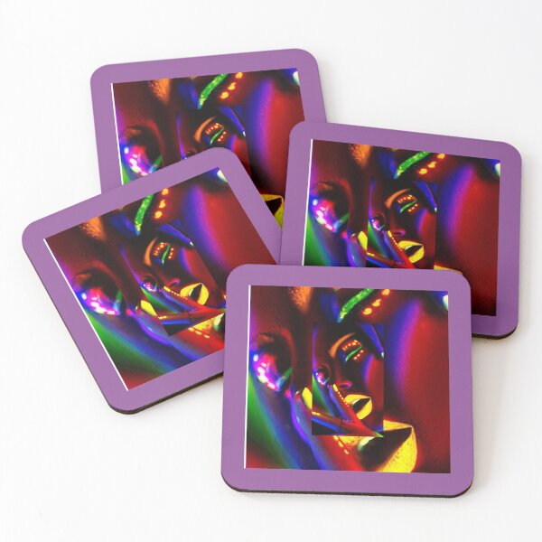 Item preview, Trippy girl neon pattern mirage dolls designed and sold by Marleeca.