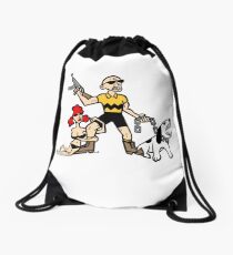 Bad Ass Charlie Brown Drawstring Bag