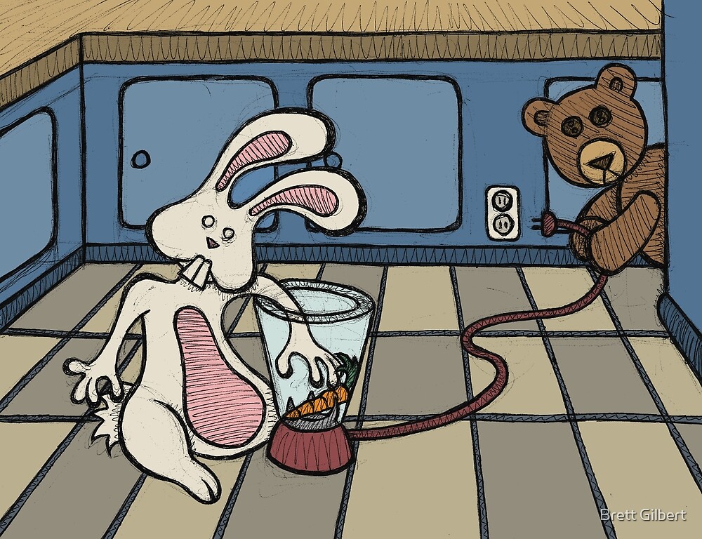 Teddy Bear And Bunny - The Practical joke by Brett Gilbert