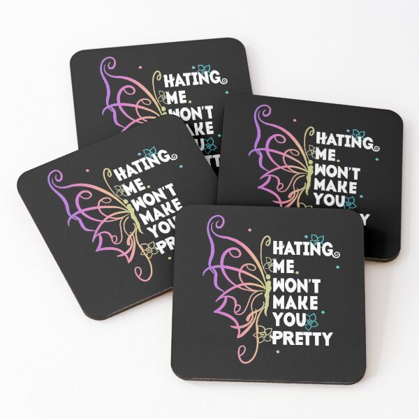 Item preview, Hating me won't make you pretty, colorful butterfly designed and sold by Chelsealuv Krigbaum.