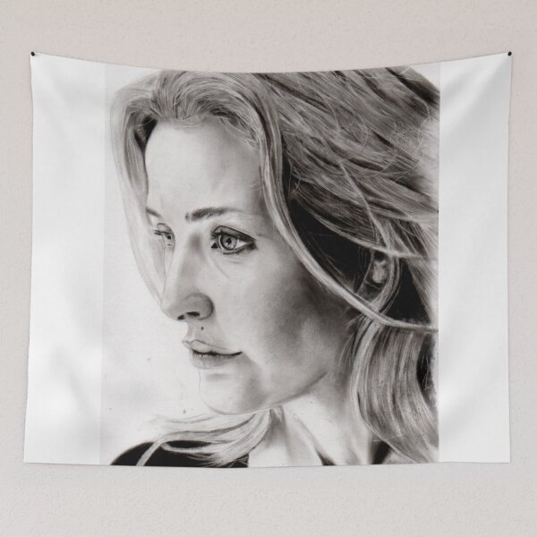 Item preview, Gillian Anderson charcoal designed and sold by ERegalPortraits.