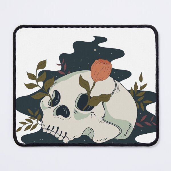 Item preview, Human Skull And Flowers designed and sold by Artstationz.