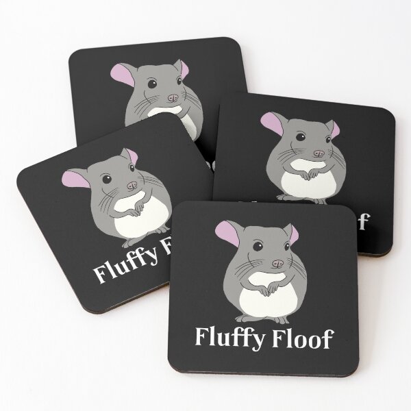 Item preview, Fluffy Floof Chinchilla: Cute Chinchilla for Chinchilla Lovers, White designed and sold by Mochi-Merch.