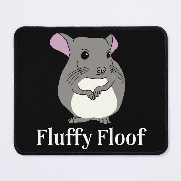 Item preview, Fluffy Floof Chinchilla: Cute Chinchilla for Chinchilla Lovers, White designed and sold by Mochi-Merch.