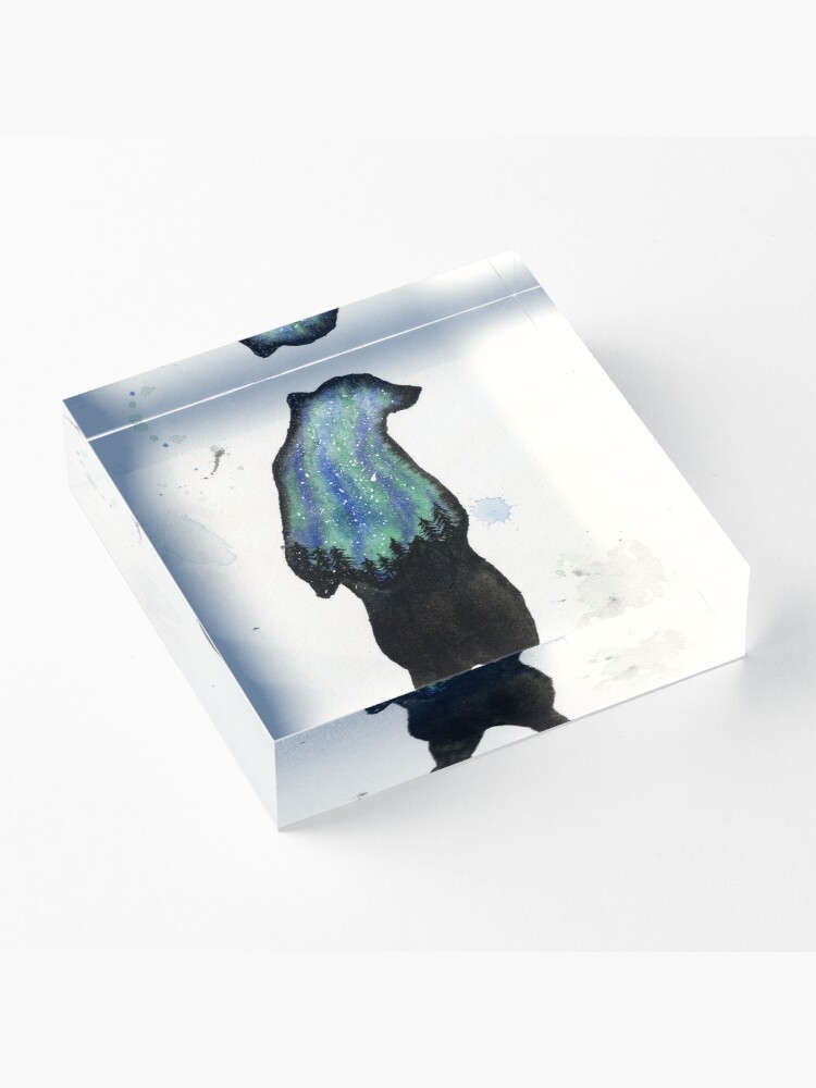 Alternate view of Auros Borialis Bear Acrylic Block
