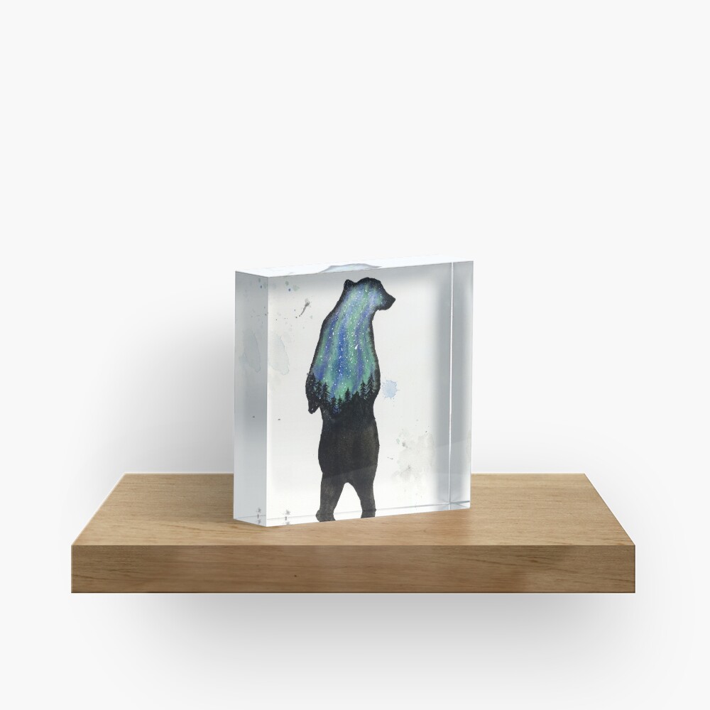 Auros Borialis Bear Acrylic Block