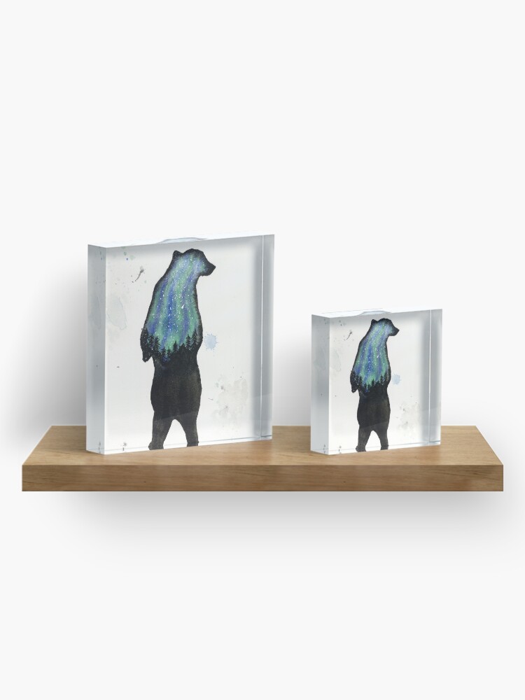 Alternate view of Auros Borialis Bear Acrylic Block
