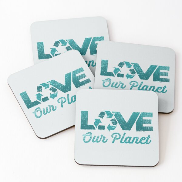 Item preview, Love Our Planet, Reuse, Recycle in Sage Blue designed and sold by jitterfly.