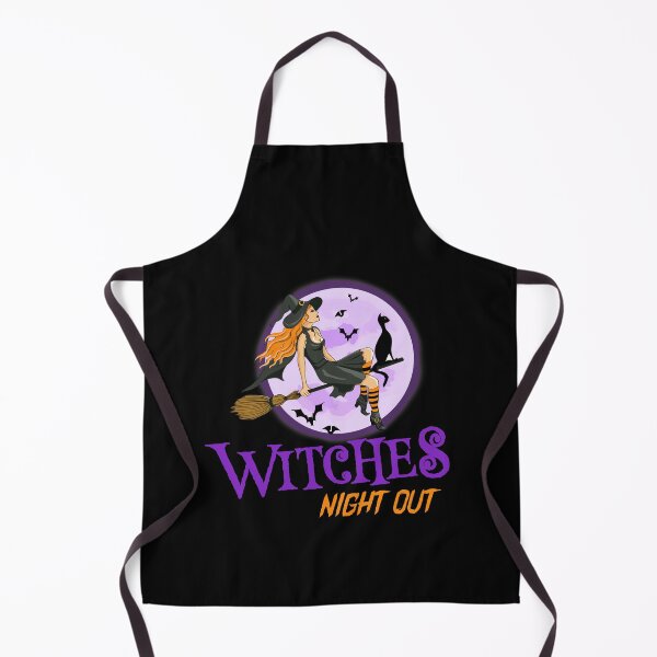 Item preview, Witches Night Out With Cat On Broom Halloween designed and sold by Dressed For Duty.