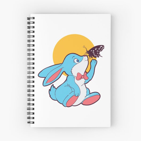 Item preview, Cute Blue Bunny Playing With A Butterfly    designed and sold by DobbinsStoree.